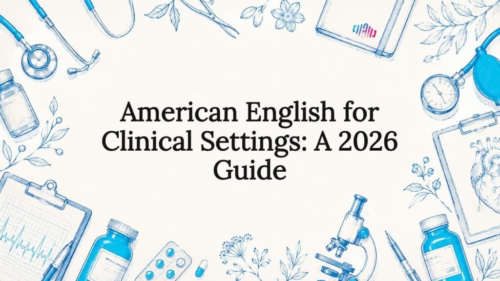 Decorative medical-themed title card illustration
