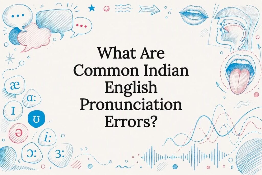 Decorative illustration themed on American English pronunciation training