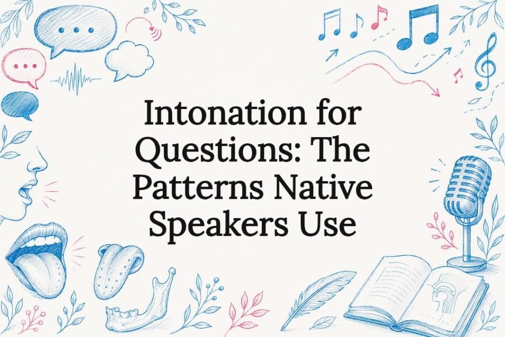 Decorative title card illustration for intonation article