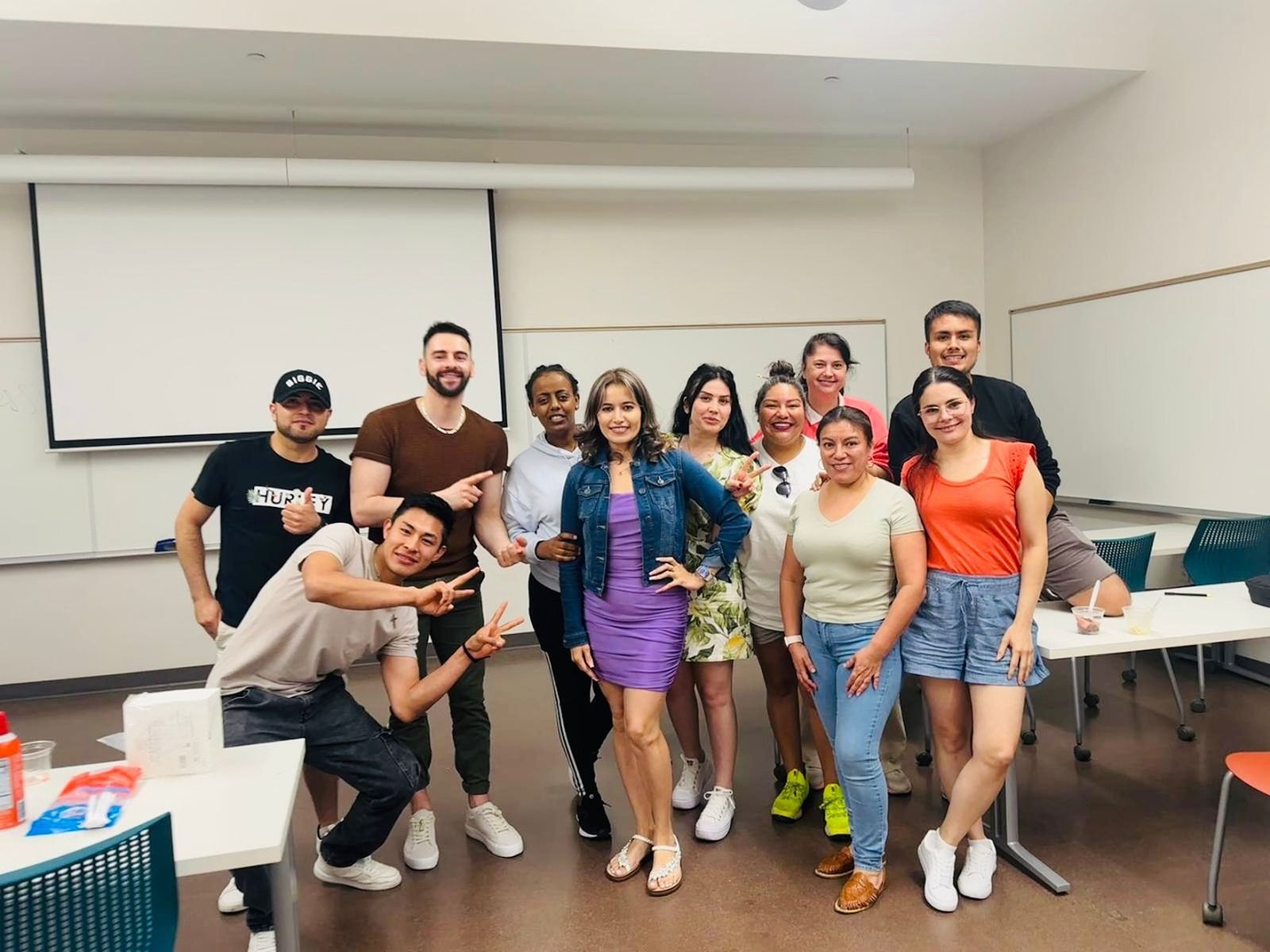 Prof. Alex with Austin Community College Adult Education ESOL speaking students