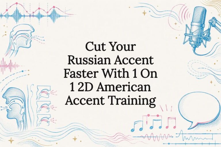 American accent training decorative title card